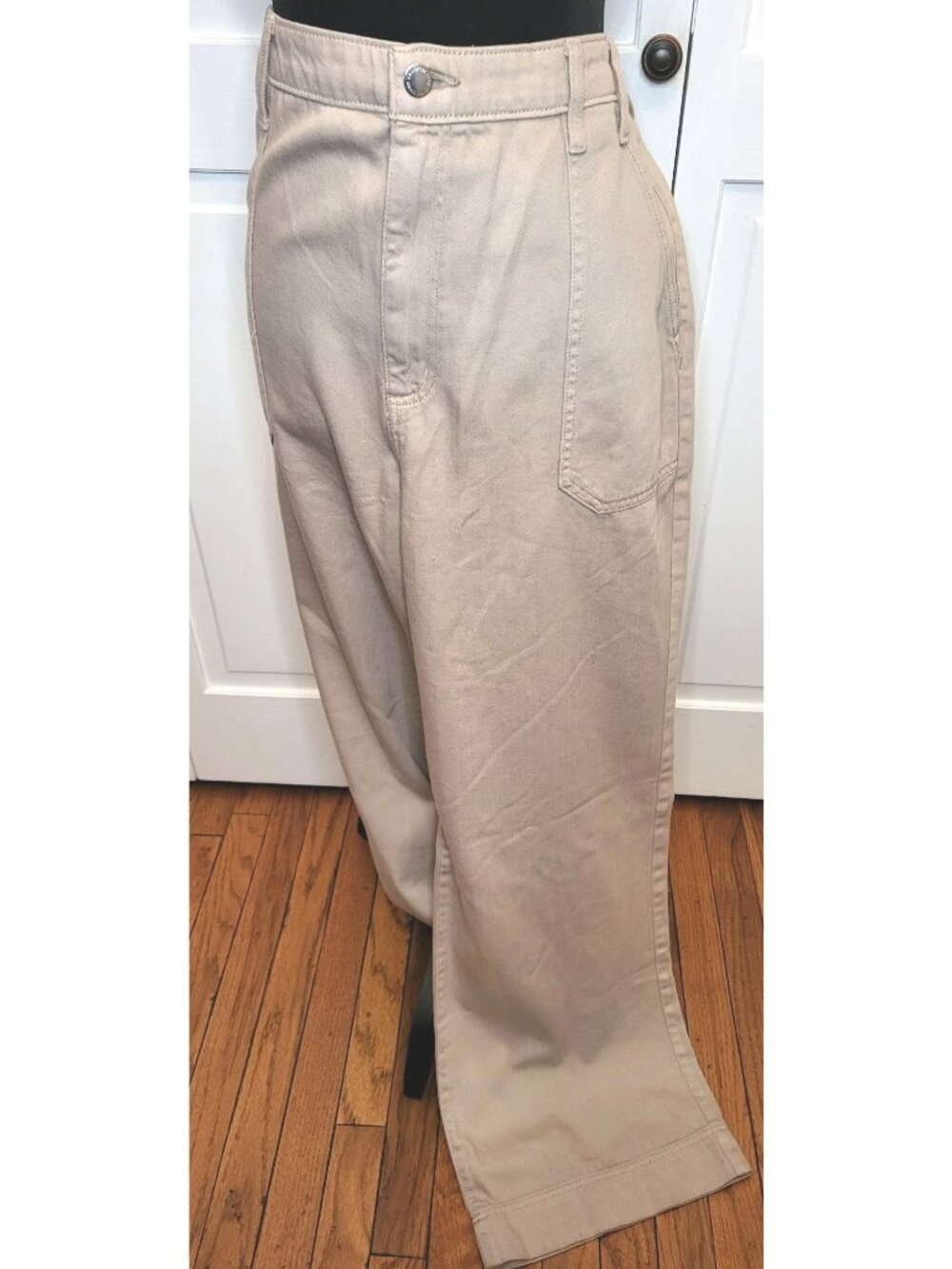 NWT Universal Thread Khaki High Rise Wide Leg Pants Stretch 16L Classic Preppy